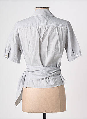 Chemisier tissage crêpe manches courtes gris LA KICCA femme