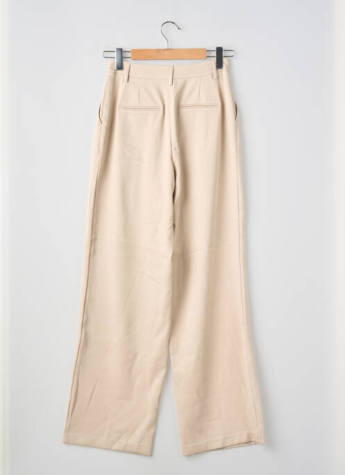 Pantalon large tissage popeline taille haute beige NA-KD femme
