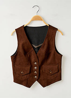 Gilet sans manche coupe cintrée marron CIDER femme