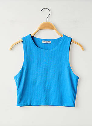 Top stretch sans manche bleu LOAVIES femme