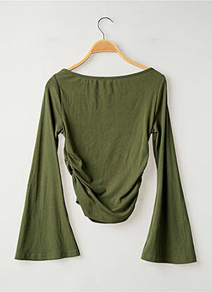Top stretch manches longues vert CIDER femme