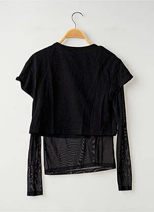 Top stretch manches longues noir MANGO femme