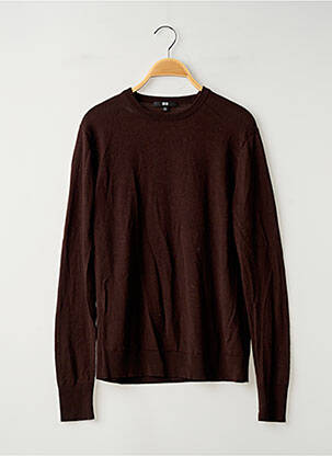 Pull stretch manches longues marron UNIQLO femme