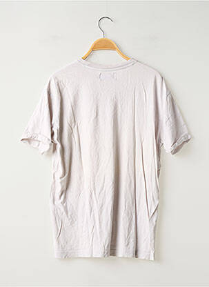T-shirt stretch manches courtes gris BERSHKA femme