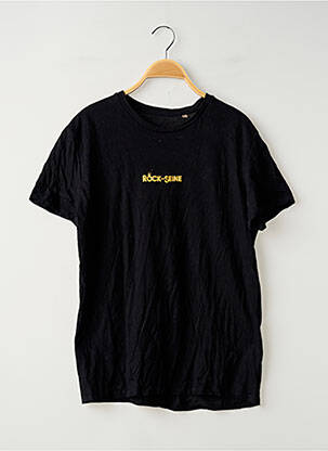 T-shirt sérigraphie manches courtes noir SANS MARQUE femme