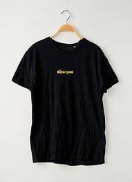T-shirt sérigraphie manches courtes noir SANS MARQUE femme