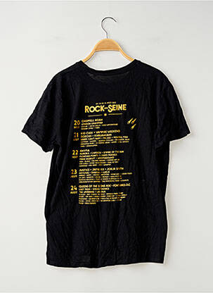 T-shirt sérigraphie manches courtes noir SANS MARQUE femme
