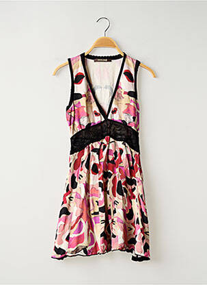 Robe courte sans manche sans manche rose ROBERTO CAVALLI femme