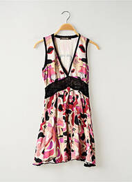 Robe courte sans manche sans manche rose ROBERTO CAVALLI femme