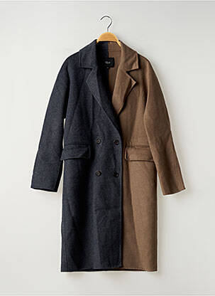 Manteau long coupe cintrée sans capuche noir RAILS femme
