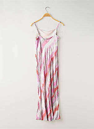 Robe mi-longue coupe fluide fines bretelles rose RAILS femme