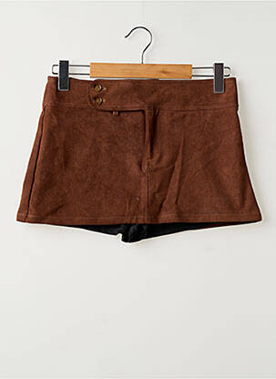 Short taille à pinces taille normale marron CIDER femme