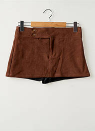 Short taille à pinces taille normale marron CIDER femme