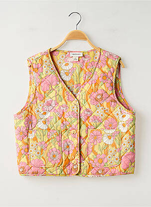 Doudoune poches sans capuche jaune MONKI femme