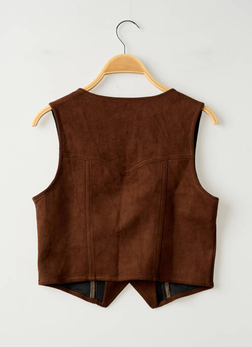 Gilet sans manche coupe cintrée marron CIDER femme