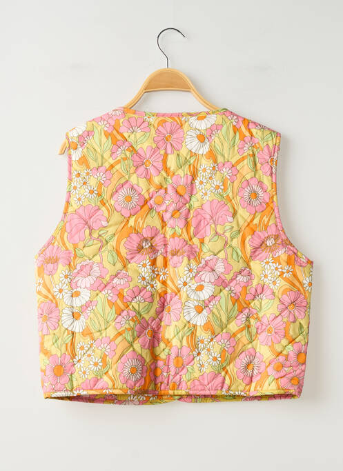 Doudoune poches sans capuche jaune MONKI femme