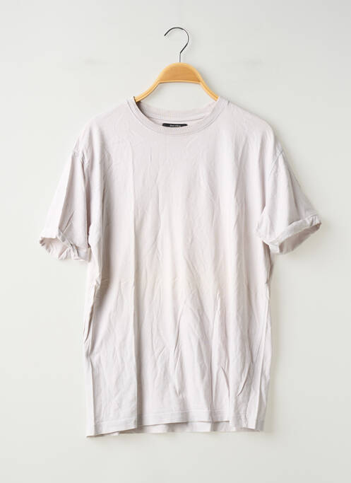 T-shirt gris BERSHKA femme