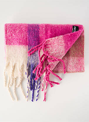 Echarpe imprimé carreaux rose PIECES homme