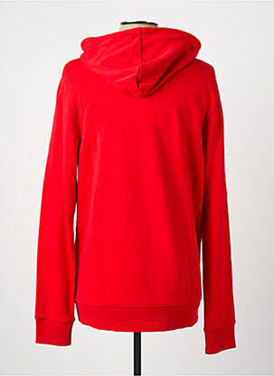 Sweat-shirt à capuche tissage jersey manches longues rouge WRANGLER homme