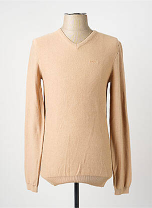 Pull col v manches longues beige LEE COOPER homme