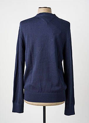Pull maille souple et aérée manches longues bleu TOMMY HILFIGER homme