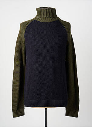 Pull col roulé maille souple et aérée manches longues bleu FREEMAN T.PORTER homme