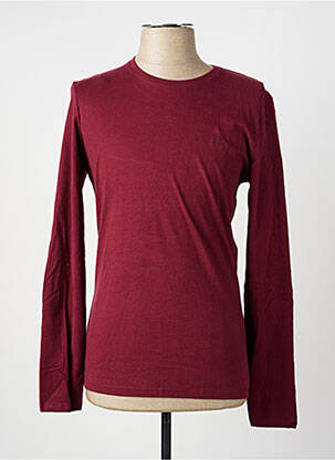 T-shirt coupe cintrée manches longues rouge LEE COOPER homme
