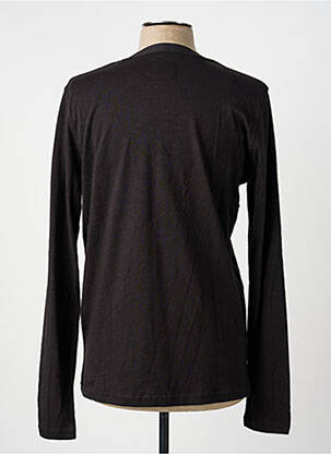 T-shirt col tunisien manches longues noir FREEMAN T.PORTER homme