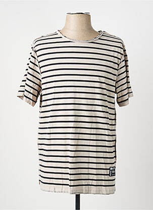 T-shirt coupe cintrée manches courtes beige FREEMAN T.PORTER homme