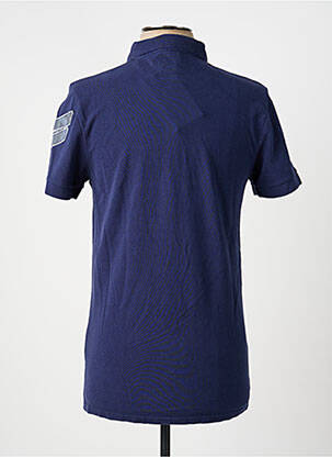 Polo stretch manches courtes bleu FREEMAN T.PORTER homme