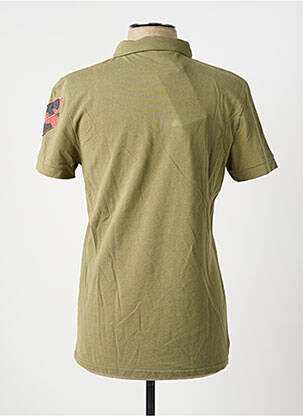 Polo stretch manches courtes vert FREEMAN T.PORTER homme
