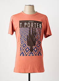 T-shirt coupe cintrée manches courtes orange FREEMAN T.PORTER homme