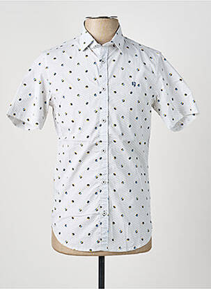 Chemise manches courtes coupe cintrée beige GARCIA homme