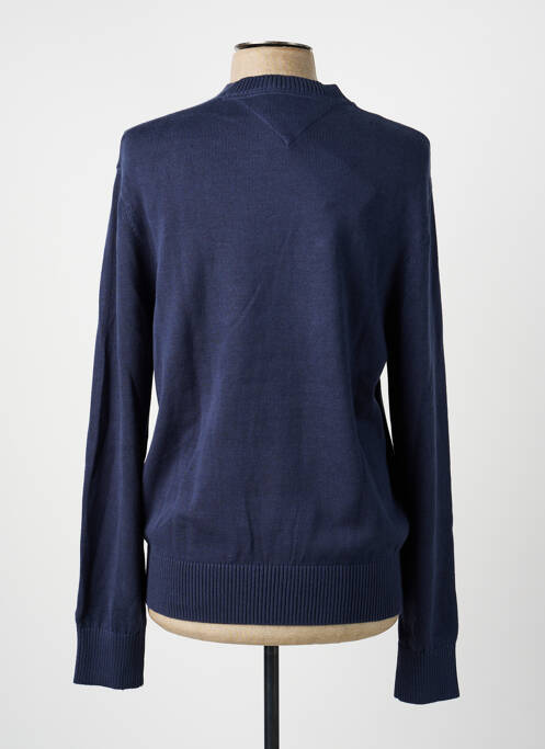 Pull maille souple et aérée manches longues bleu TOMMY HILFIGER homme