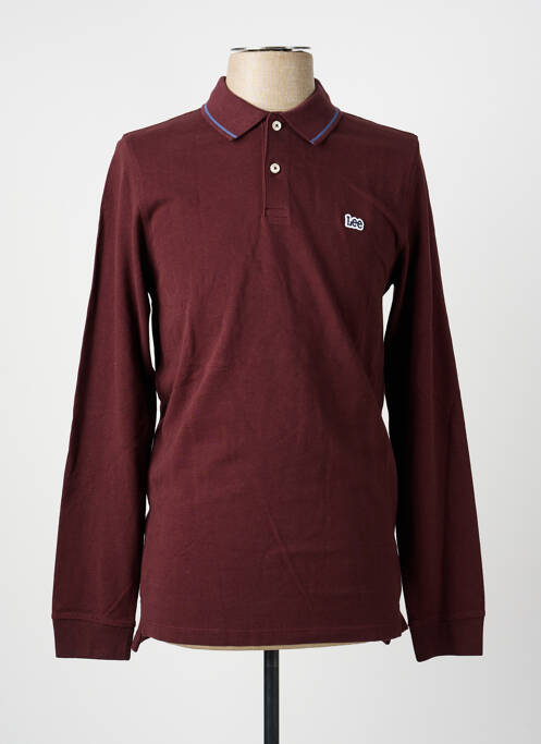 Polo manches longues manches longues marron LEE homme