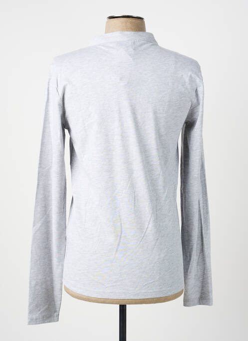 T-shirt col tunisien manches longues gris LEE COOPER homme