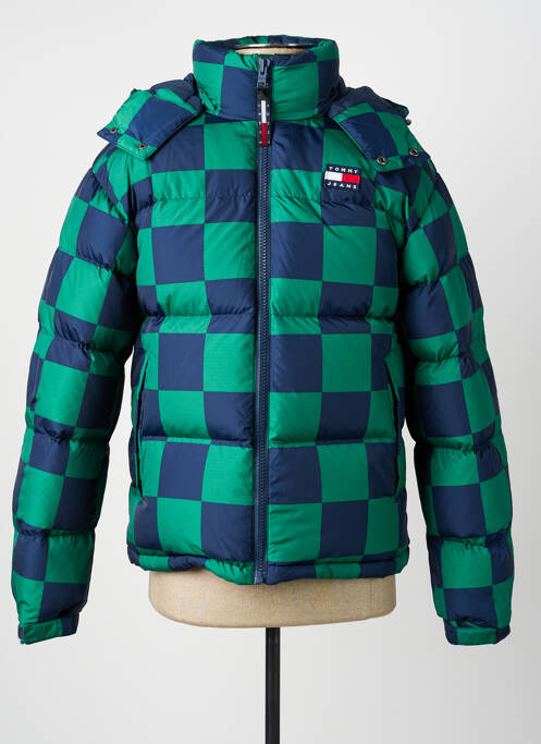 Doudoune manches longues a capuche vert TOMMY HILFIGER homme