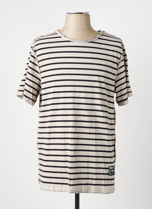 T-shirt coupe cintrée manches courtes beige FREEMAN T.PORTER homme