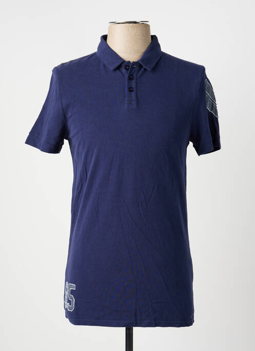 Polo stretch manches courtes bleu FREEMAN T.PORTER homme