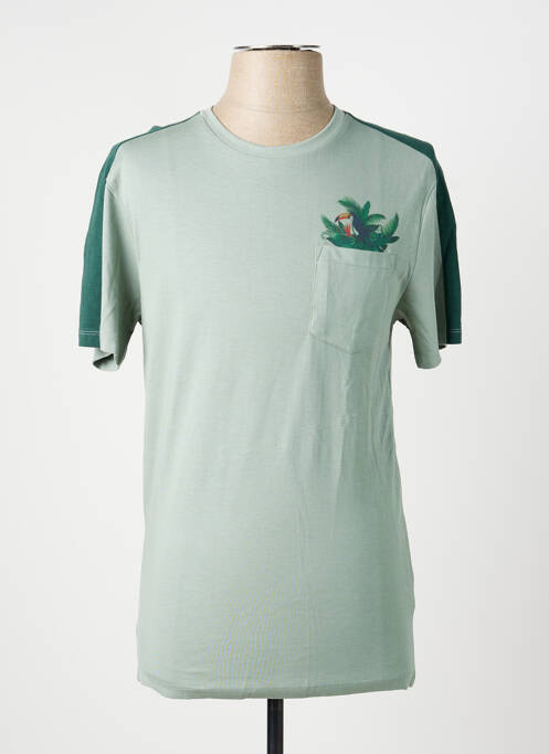 T-shirt coupe cintrée manches courtes vert LEE COOPER homme