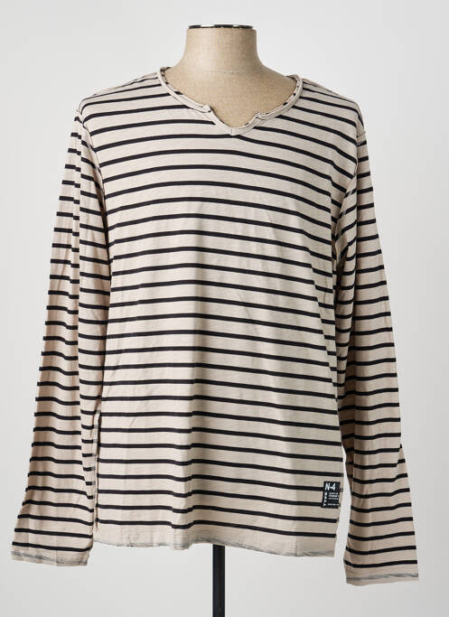 T-shirt coupe cintrée manches longues noir FREEMAN T.PORTER homme