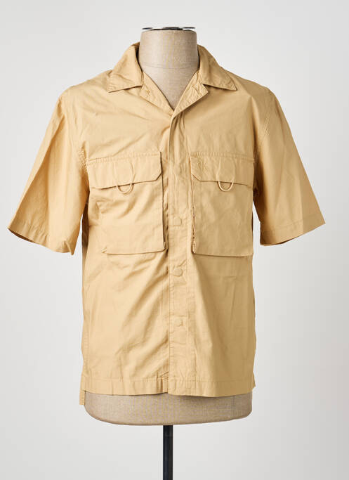 Chemise manches courtes beige CALVIN KLEIN homme