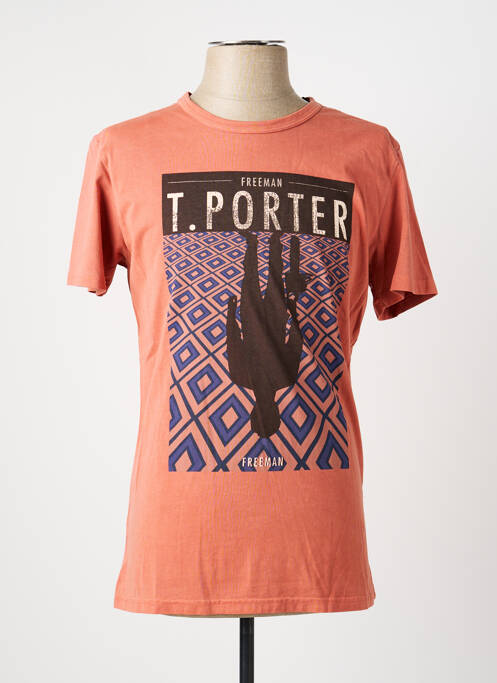 T-shirt orange FREEMAN T.PORTER homme