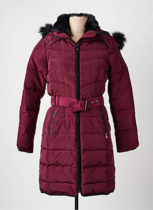 Doudoune poches a capuche violet MORGAN femme