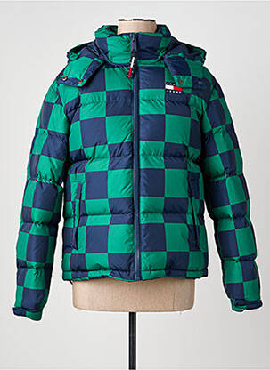 Doudoune poches a capuche vert TOMMY HILFIGER homme
