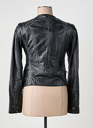Veste en cuir poches noir OAKWOOD femme