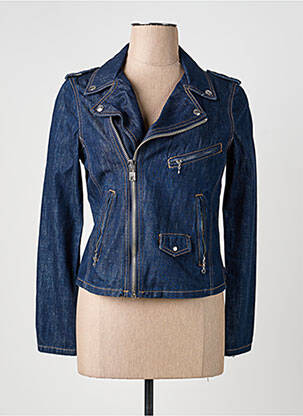 Veste casual coupe cintrée bleu SCHOTT femme