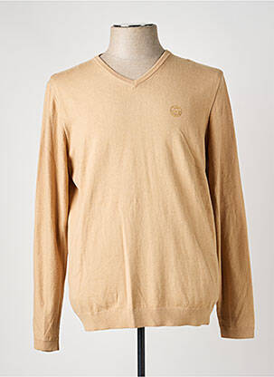Pull col v manches longues beige LEE COOPER homme