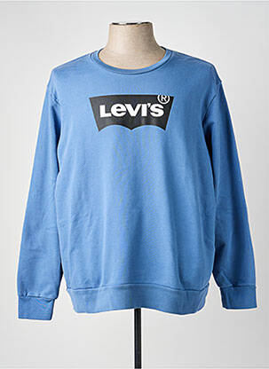 Sweat-shirt sérigraphie floquée manches longues bleu LEVI'S homme