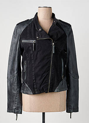Veste en cuir noir OAKWOOD femme